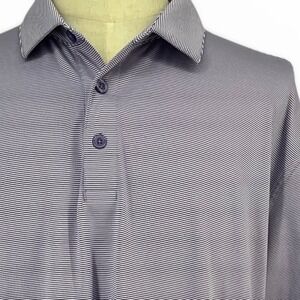 Callaway Opti-Dri Mens XXL Purple Striped Short Sleeve Golf Polo Shirt